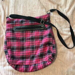 Y2k Pink plaid cross body